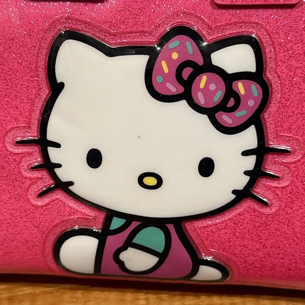 Universal Studios Hello Kitty Pink Sparkly Handbag w/Kisslock Snap Closure (EUC) - Picture 6 of 14